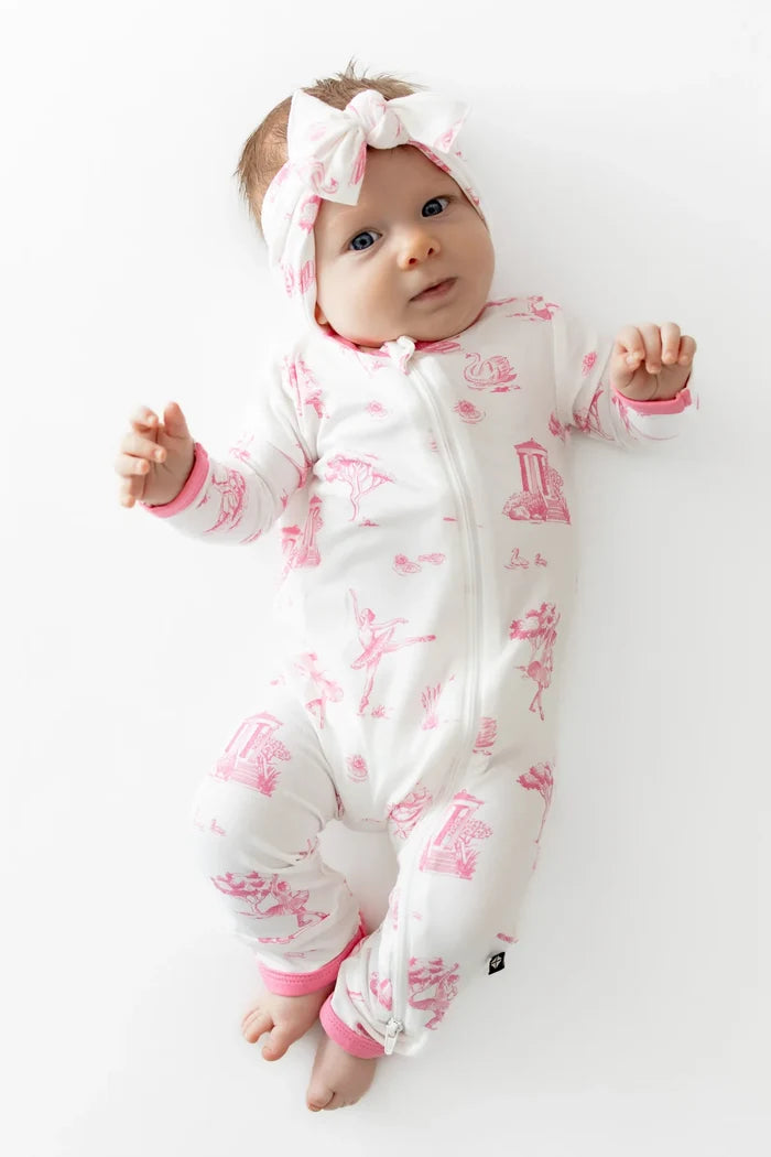 Kyte Baby Zippered Romper -Toile Ballet
