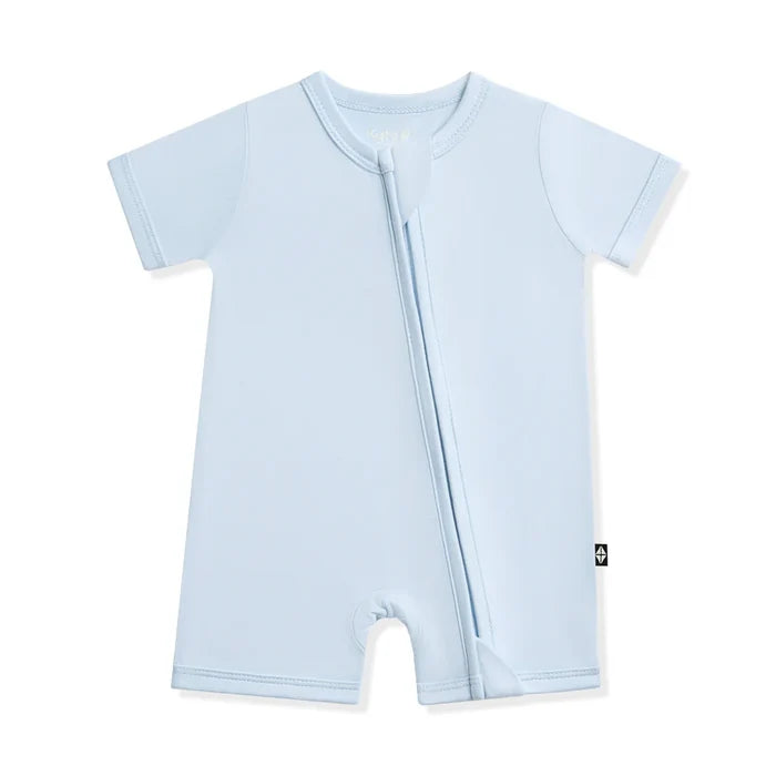 Kyte Baby Zippered Shortall Romper - Breeze