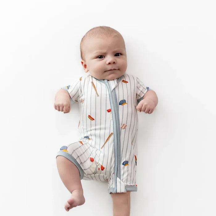 Kyte Baby Zippered Shortall Romper - Home Run