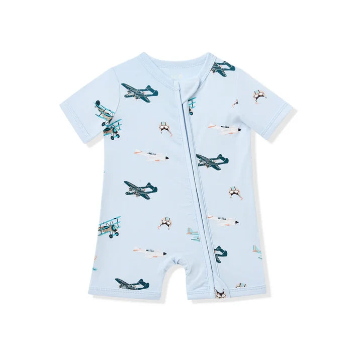 Kyte Baby Zippered Shortall Romper - Take Off