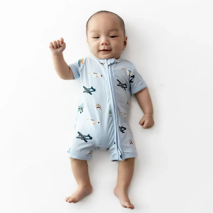 Kyte Baby Zippered Shortall Romper - Take Off