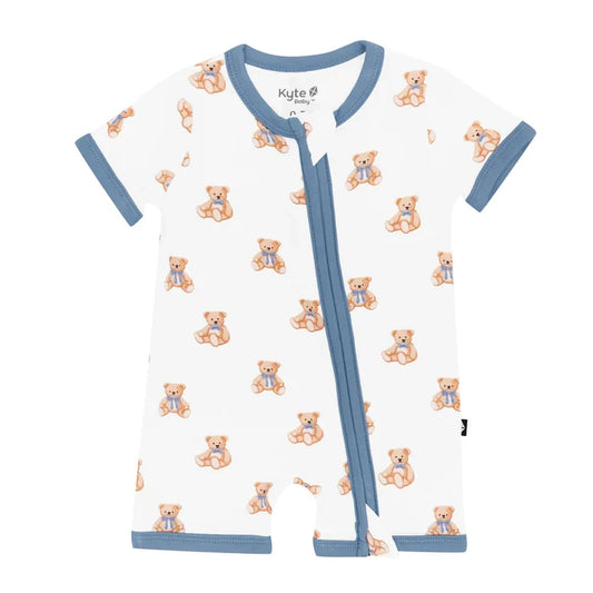 Kyte Baby Zippered Shortall Romper - Teddy