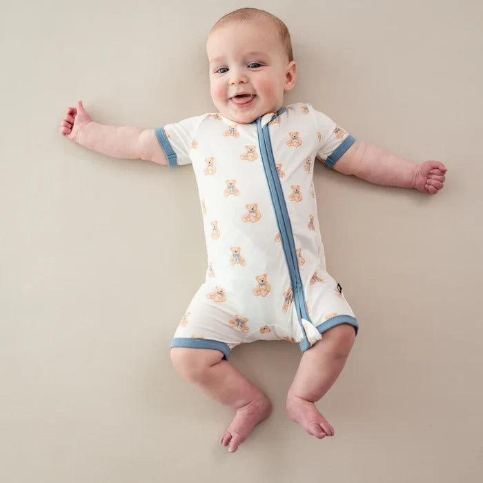 Kyte Baby Zippered Shortall Romper - Teddy