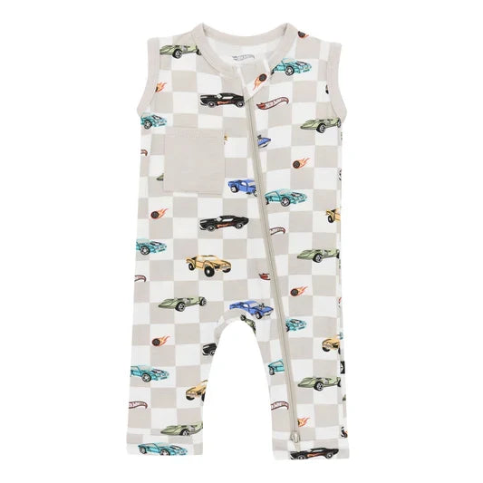 Kyte Baby Zippered Sleeveless Romper - Fast and Fierce