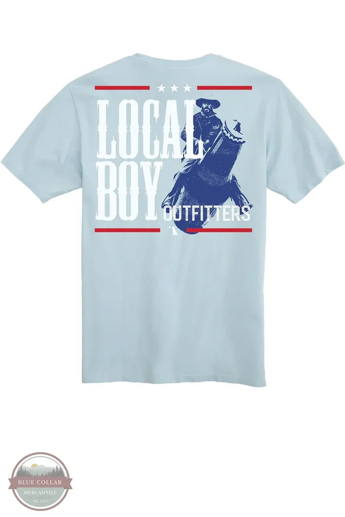Local Boy Outfitters Beer Wrangler T-Shirt L1000716-CBY back imprint of shirt view