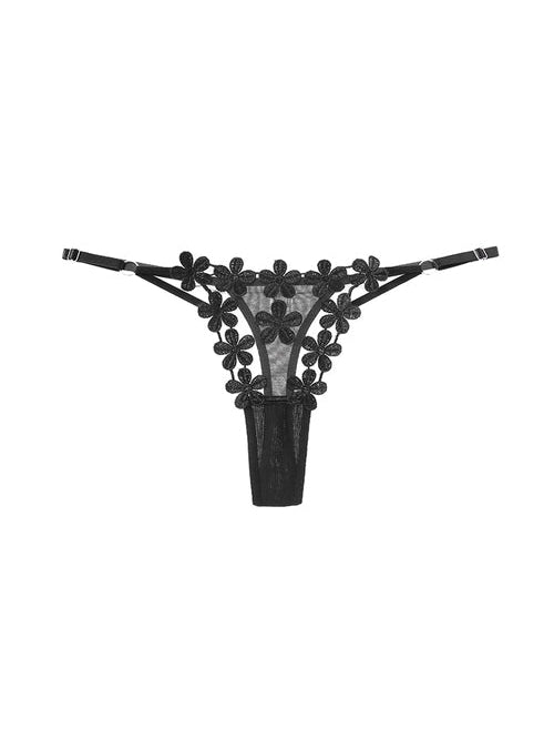 Lace Flower T-back Panties