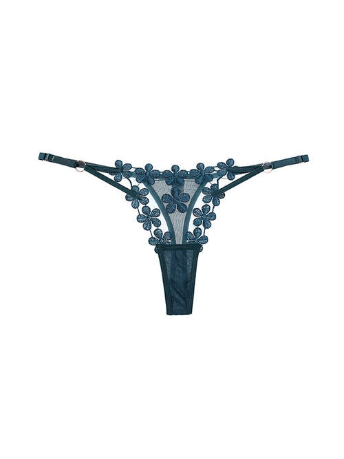 Lace Flower T-back Panties