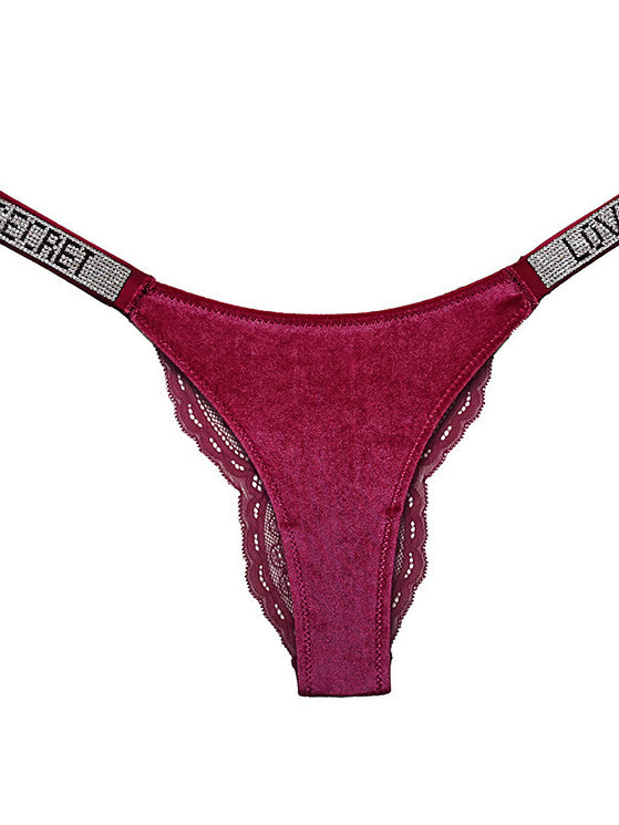Lace Print Dazling Diamond Panties