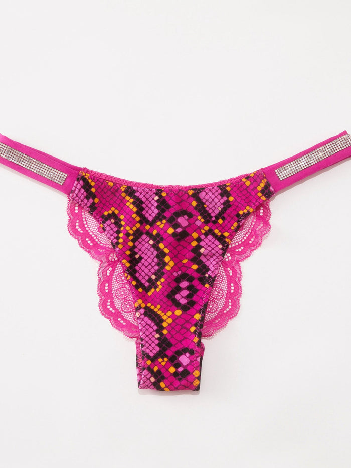 Lace Print Dazling Diamond Panties