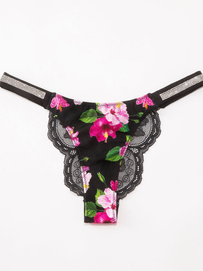 Lace Print Dazling Diamond Panties