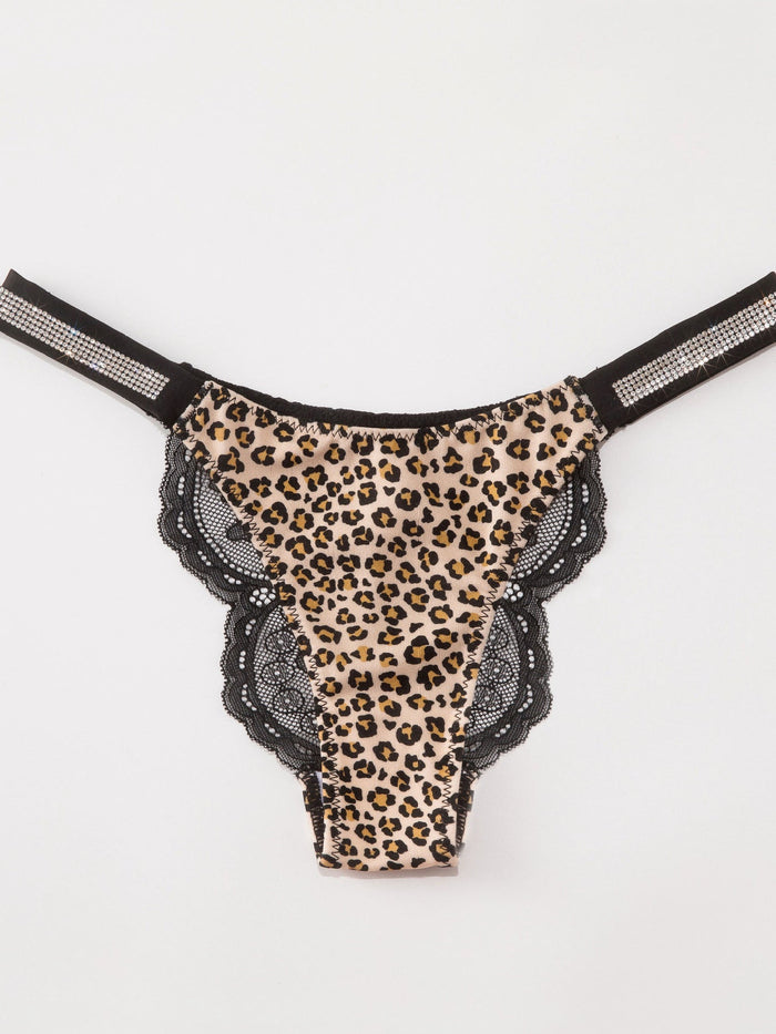Lace Print Dazling Diamond Panties
