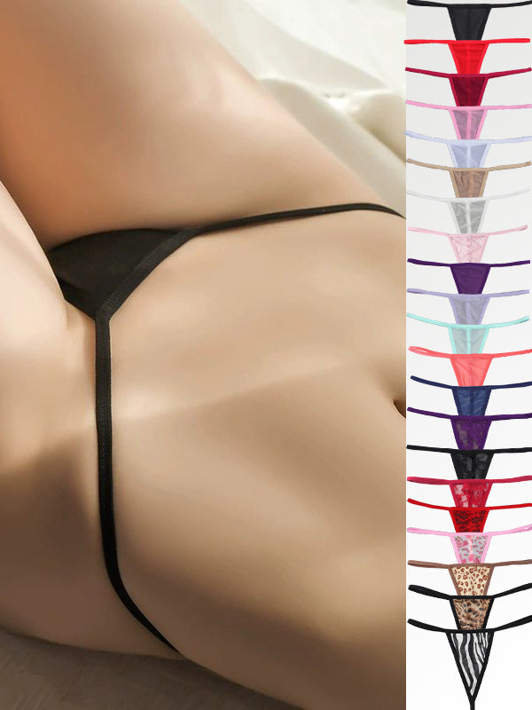 Lace Print T-back Panties