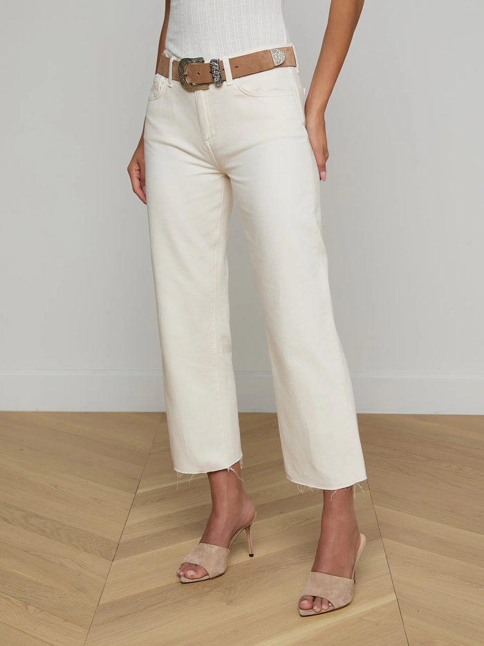 L'Agence Wanda Cropped Wide-Leg Jean