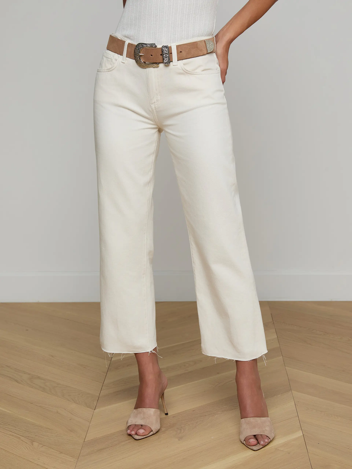 L'Agence Wanda Cropped Wide-Leg Jean