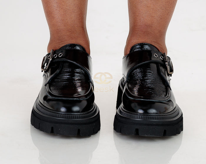 LEESK Black Patent Chunky Loafer (Lulama)
