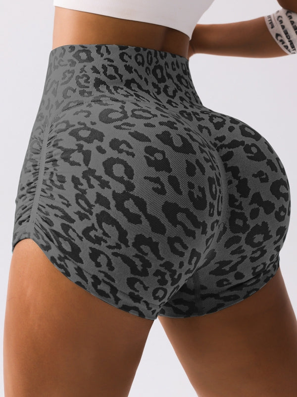 Leopard Print Seamless Booty Shorts