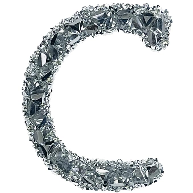 Letter Y White Sparkling Rhinestone Patch