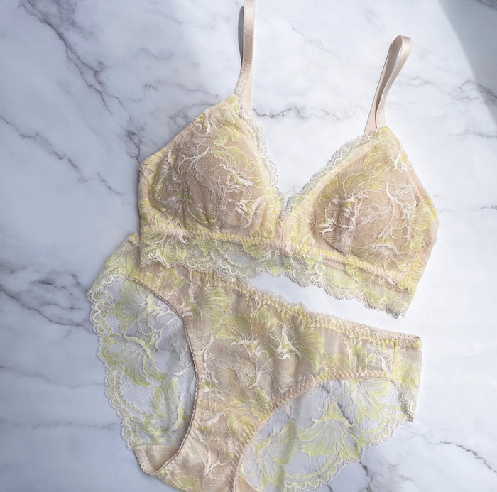 Lily  Triangle Bralette | Yellow