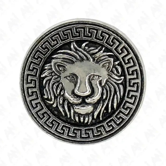 Detailed style lion shank buttons by Ani Accessories. Perfect for all styles