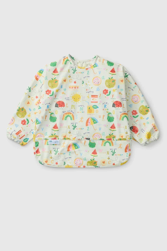 Loulou Lollipop Long Sleeve Bib - Alphabet Smiles