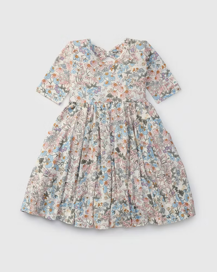 Loulou Lollipop Short Sleeve Skater Dress - English Garden