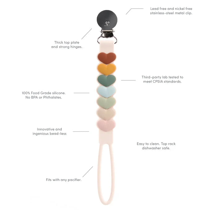 Loulou Lollipop Silicone Pacifier Clip