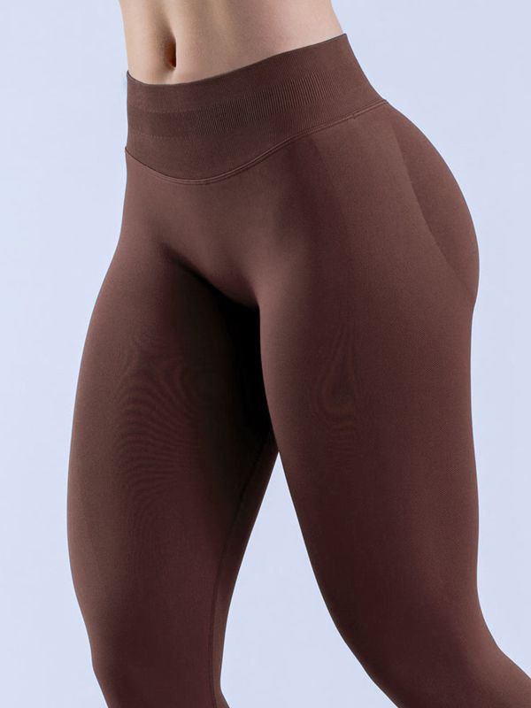 Low Waist Solid Color Elastic Tight Basic Yoga Leggings