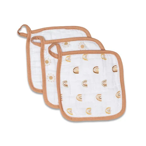 Lulujo 3 Pack Muslin Washcloth