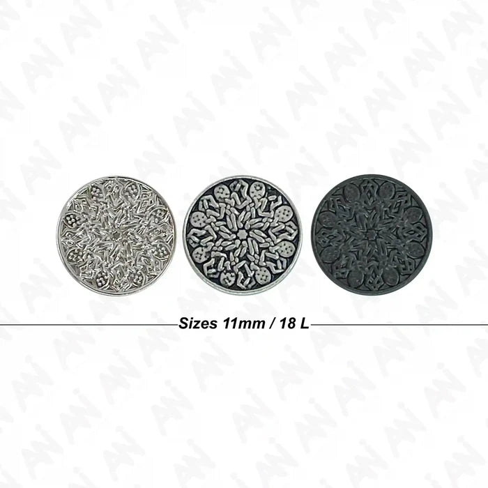 Mandala Pattern Design Buttons
