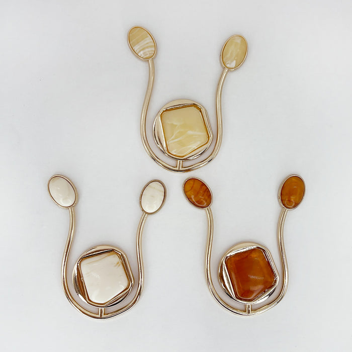 Marble Stone Embellished Buckle