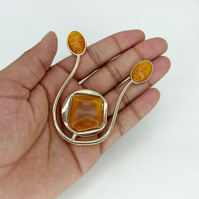 Marble Stone Embellished Buckle