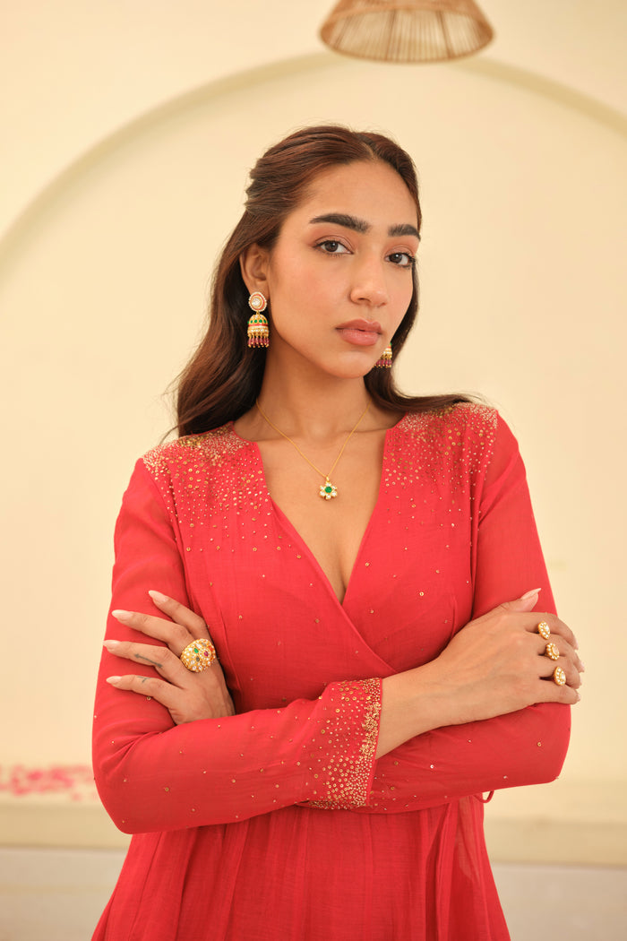 Maya Chanderi Kurta Set