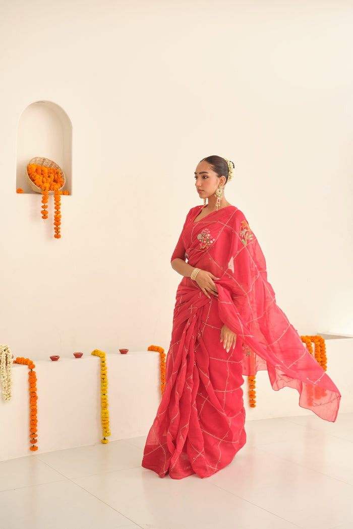 Maya Chanderi Sari