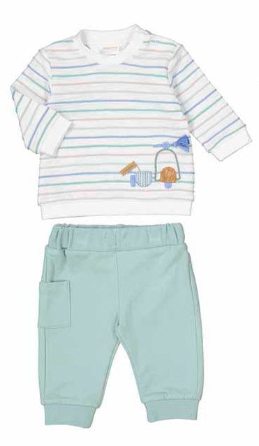 Mayoral 2pc set - Striped Jade
