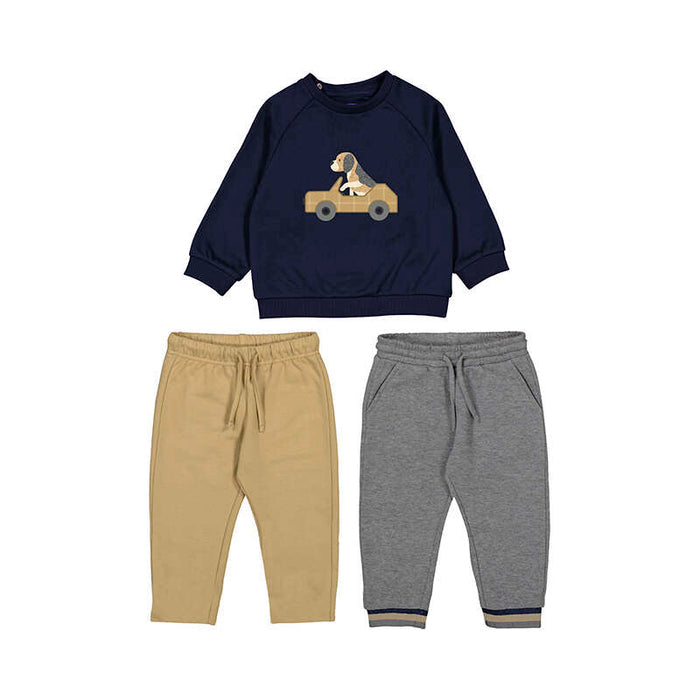 Mayoral 3pc Pullover Tracksuit - Blue puppy