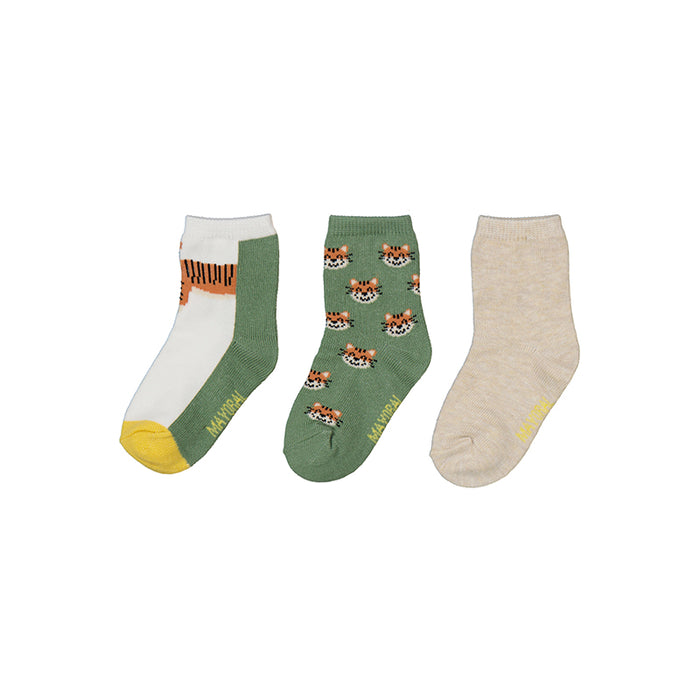 Mayoral 3pc Socks Set - Tiger