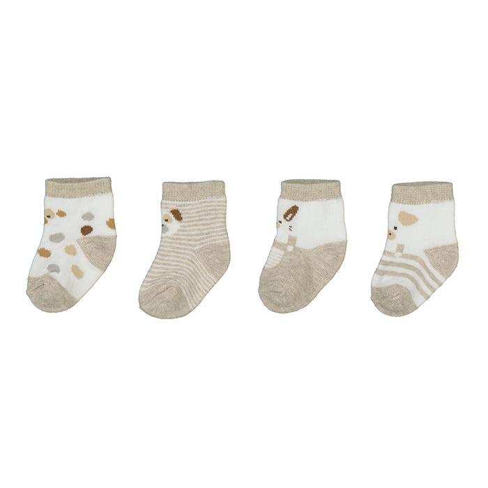 Mayoral 4pc Socks Set - Oat
