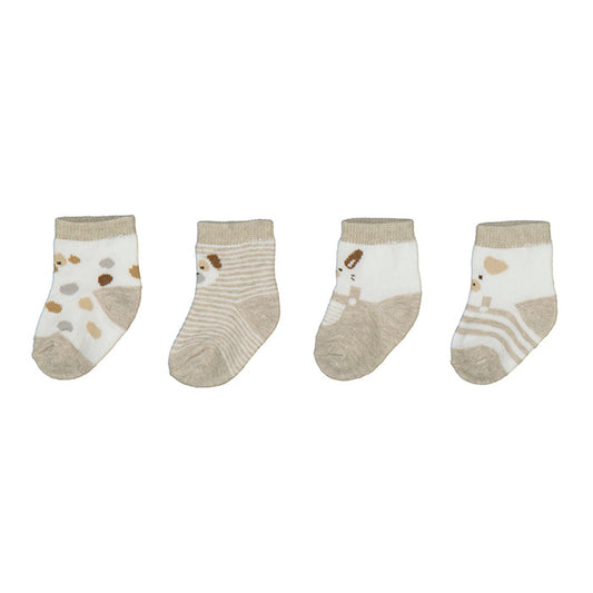 Mayoral 4pc Socks Set - Oat