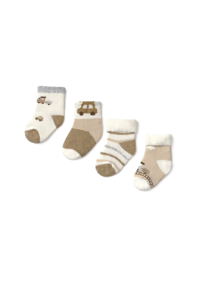 Mayoral 4pc Socks Set - Toffee