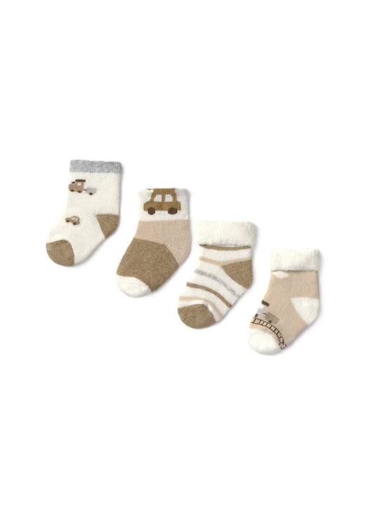Mayoral 4pc Socks Set - Toffee