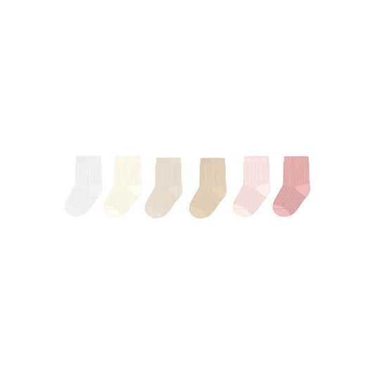 Mayoral 6 Pairs Sock Set - Rose