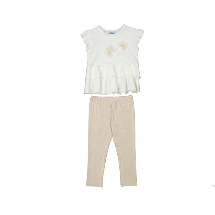 Mayoral Ankle Legging Set - Sand