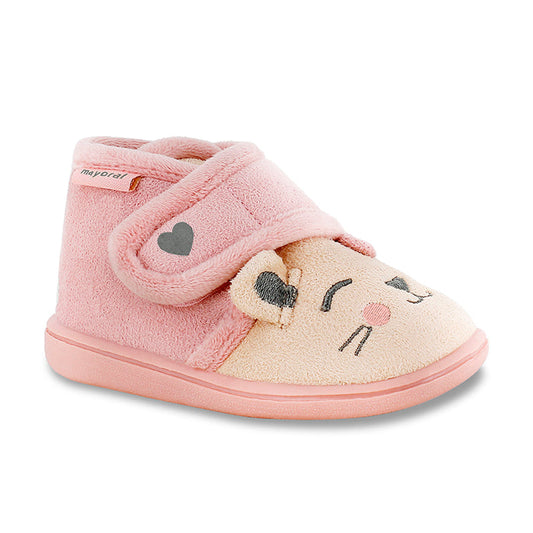Mayoral Baby Slippers - Rose Pink Bear