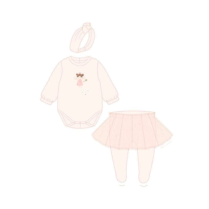 Mayoral Bodysuit with Tutu Set - Baby Rose