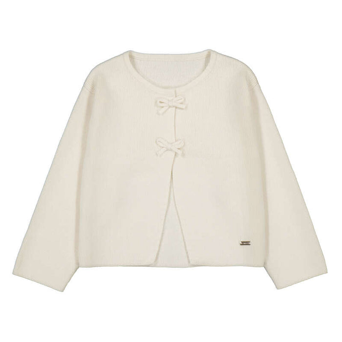 Mayoral Bow Cardigan - Bone