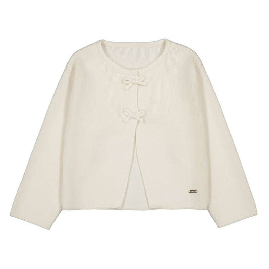 Mayoral Bow Cardigan - Bone