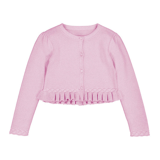 Mayoral Braid Knit Cardigan - Mauve