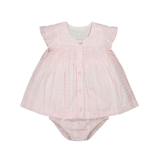 Mayoral Chiffon Dress with Bloomers - Baby Rose