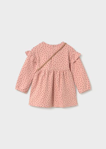 Mayoral Dress with Bag - Pink Polka Dot