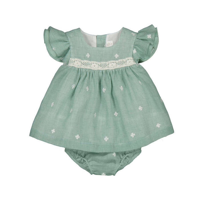 Mayoral Dress with Bloomers - Aqua